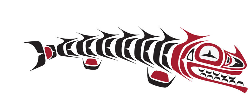crazy fish - aboriginal art stylization