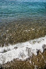 sand stones and water wave