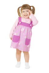 Little funny standing girl