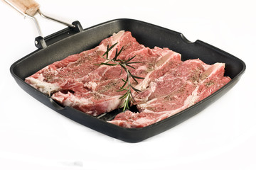 bistecca sulla bistecchiera