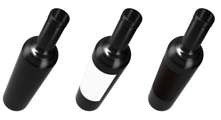 Obraz premium Bottle with label isolated