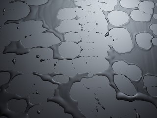 Wasserflecken auf schwarz glänzendem Hintergrund