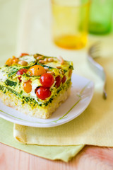 slices of vegetable gratin(quiche)