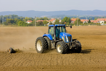 tractor on field, Czech Republic