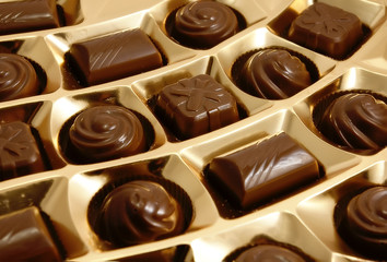 Chocolate sweets in  box