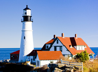 Fototapeta na wymiar Portland Head Lighthouse, Maine, USA