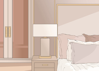 master bedroom in beige