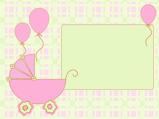 Baby arrival card - vector illustration