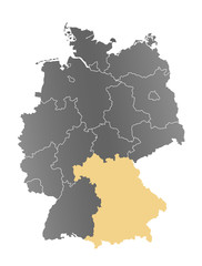 Deutschlandkarte Bayern
