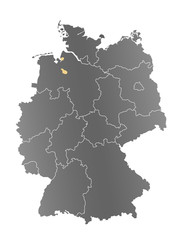 Deutschlandkarte Bremen
