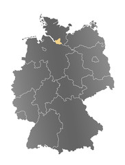 Deutschlandkarte Hamburg