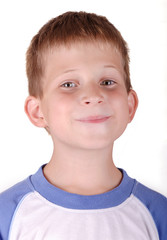 Portrait of a smiling child isolated o