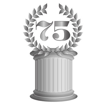 75-Lorbeerkranz auf S&auml;ule
