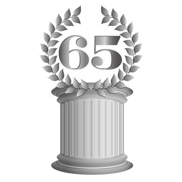 65-Lorbeerkranz auf S&auml;ule