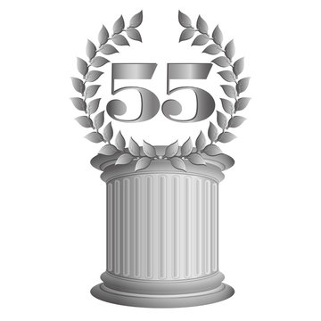 55-Lorbeerkranz auf S&auml;ule
