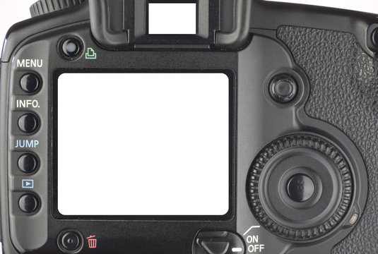 Display and viewfinder of a digital camera, free picture space