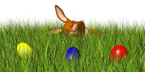 Osterhase bei der Mittagsruhe