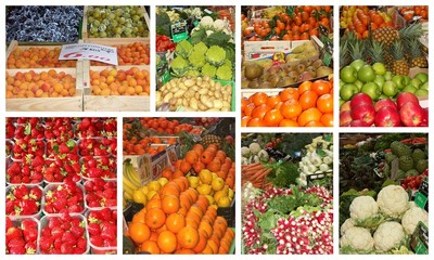 au marché fruits et légumes