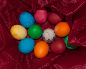 colored easter eggs
