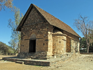 Fototapeta na wymiar Barn dachu Asinou Kościół na Cyprze