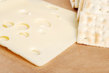 swiss cheese and crackers
