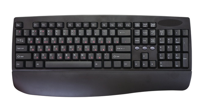 isolated black keyboard