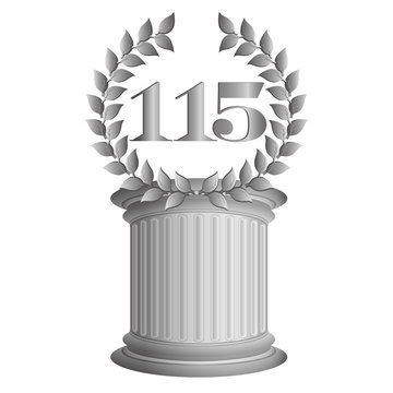 115-Lorbeerkranz auf S&auml;ule