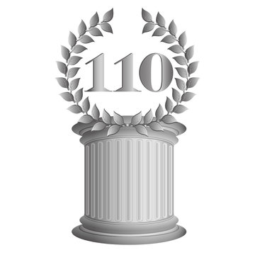 110-Lorbeerkranz auf S&auml;ule