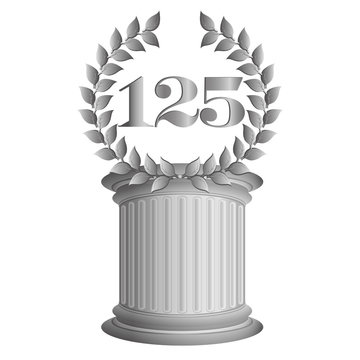125-Lorbeerkranz auf S&auml;ule