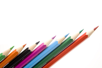 Buntstifte auf weißen Hintergrund