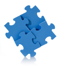 3D blue puzzle - 21147507