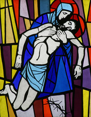 Fototapeta na wymiar Jesus' body is removed from the cross