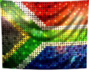 glitzernde pailetten flagge s&uuml;dafrika