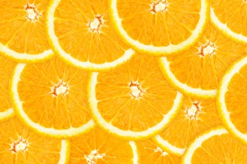 Crédence de cuisine en verre imprimé Tranches de fruits Orange