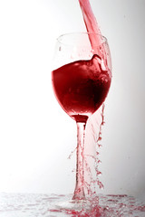 liquid in  wineglass