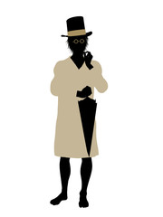 John of Peter Pan Silhouette Illustration