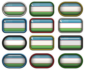 12 buttons of the Flag of uzbekistan
