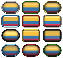 twelve buttons of the Flag of Colombia