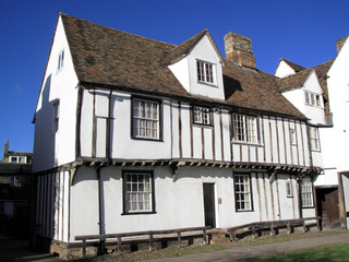 Old English medieval timber framed house