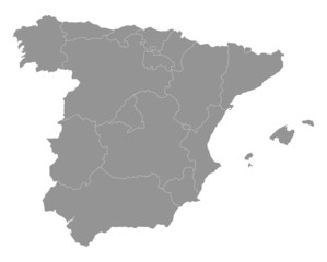 Obraz na płótnie Canvas Spanien Karte