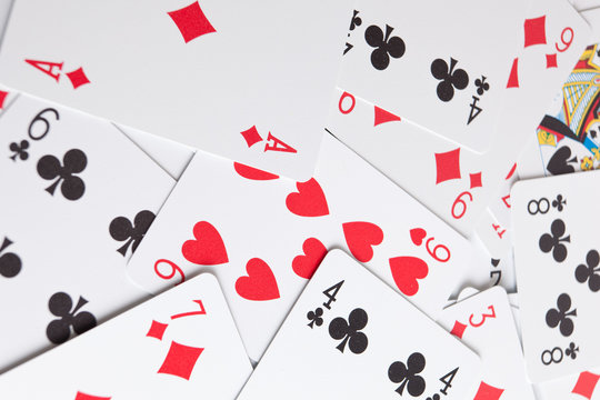 playing cards (background).