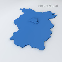 Landkarte Brandenburg (mit Freistellungspfad)