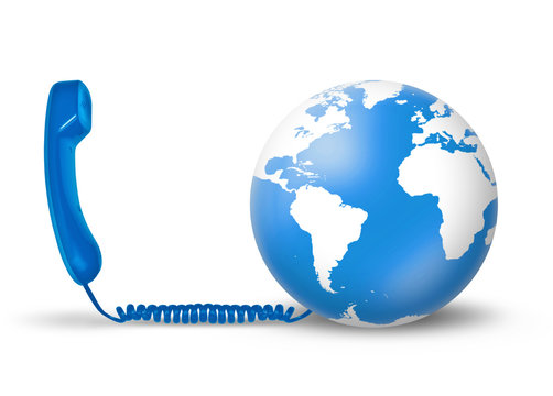 telecommunications concept - blue