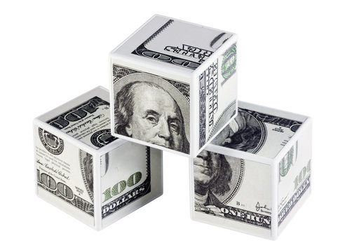 cubes of dollars