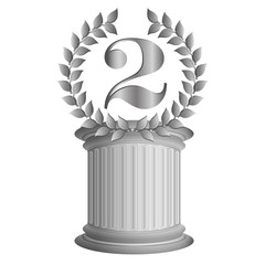 2-Lorbeerkranz auf Säule