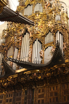 old organ. Cathedral of Santiago de Compostela
