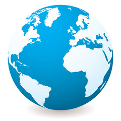 Naklejka premium light dark blue globe