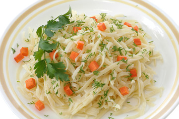 Plate with the macaroni