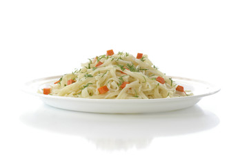 Vermicelli and the vegetables