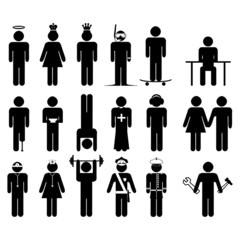 vector Stick figures_Silhouettes_4